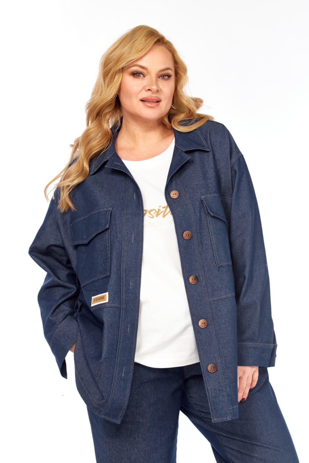 Костюм Милора Стиль 1342 синий - фото 2