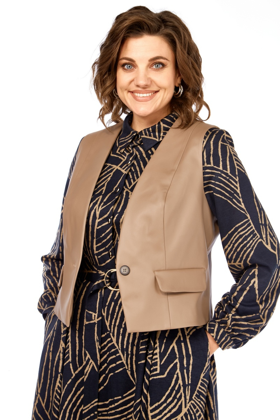 Комплект Милора Стиль 1380-1 черный + капучино листья - фото 4