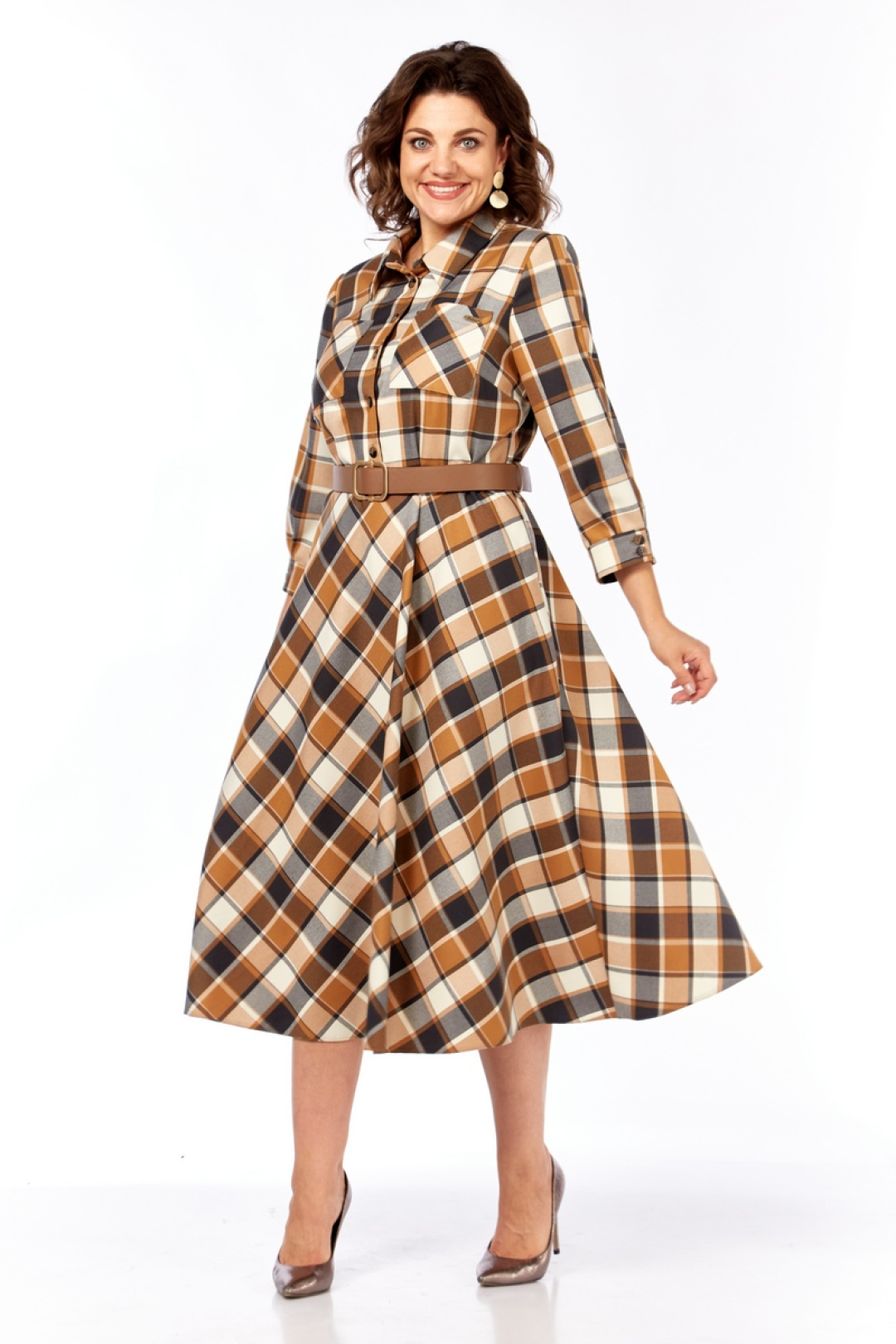 Платье Милора Стиль 1385 карамельный