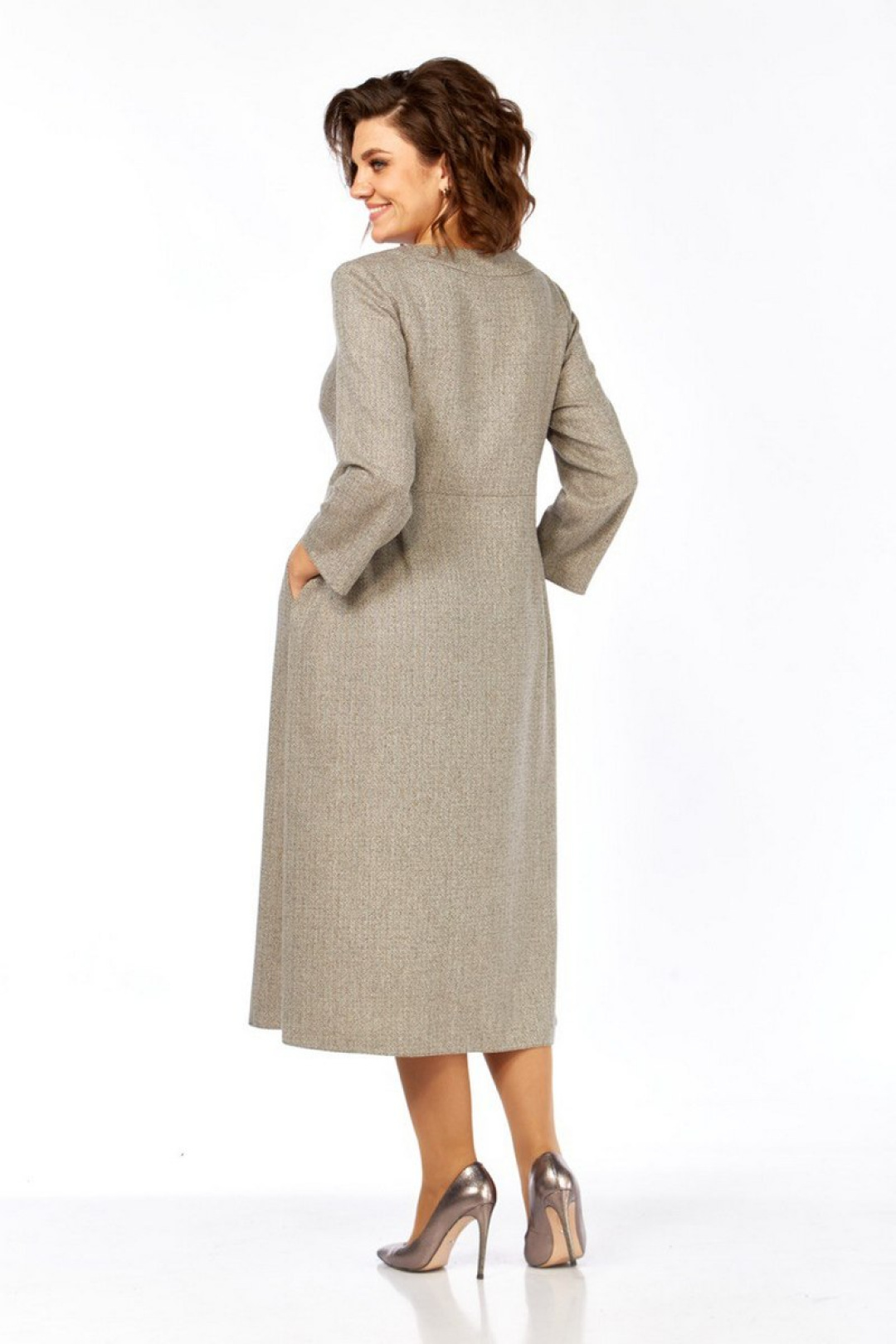 Платье Милора Стиль 1399 песочный - фото 4