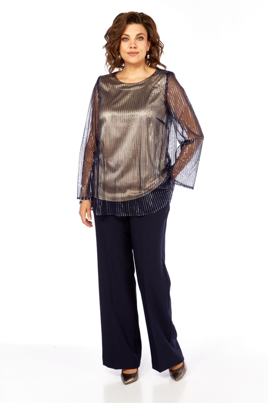 Костюм Милора Стиль 1407 синий - фото 1