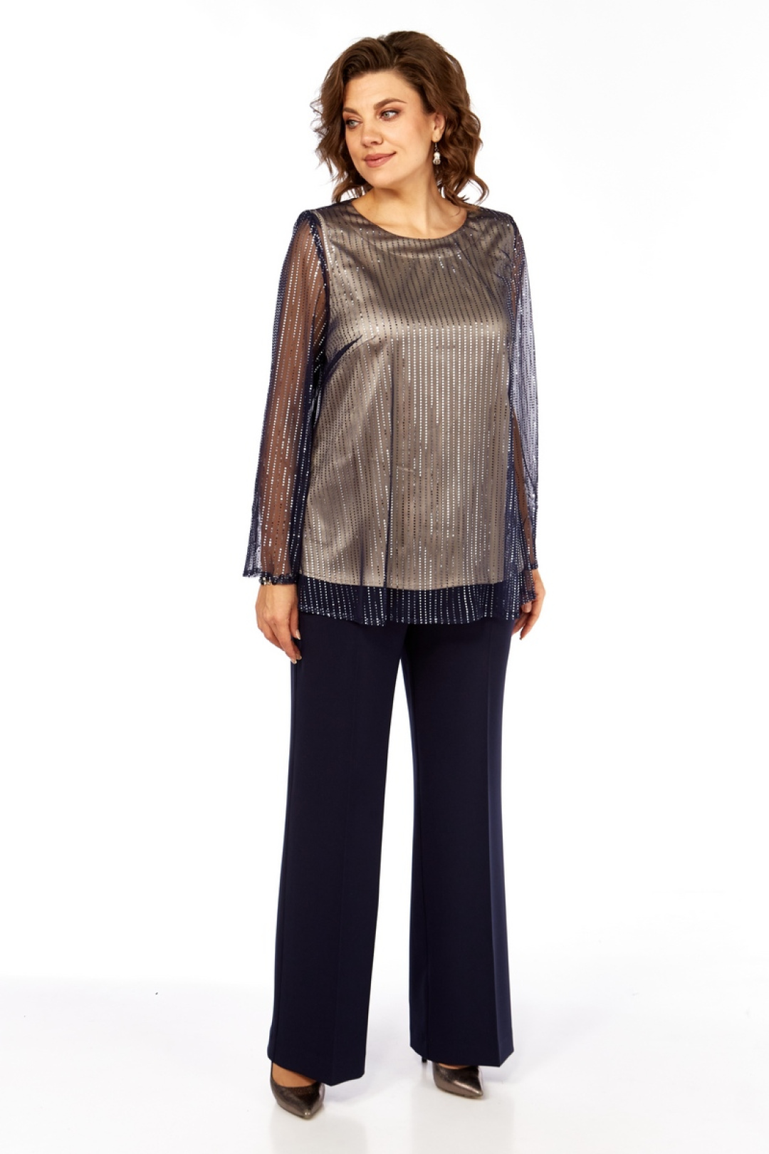 Костюм Милора Стиль 1407 синий - фото 3