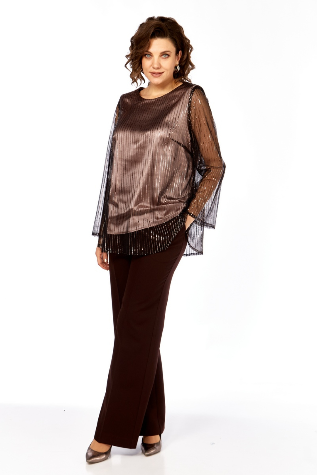 Костюм Милора Стиль 1407 шоколад - фото 1