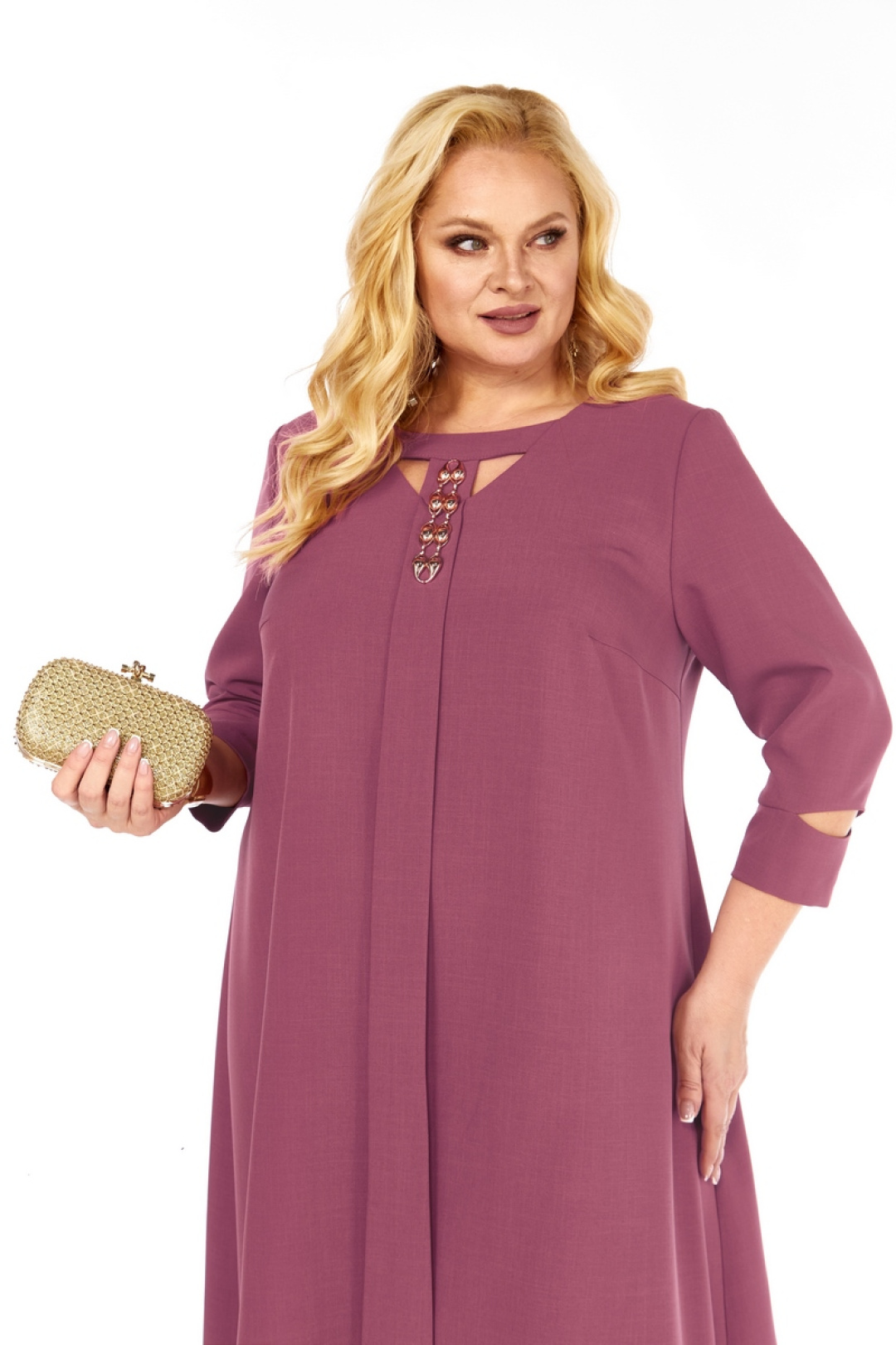 Платье Милора Стиль 1408 розовый - фото 3