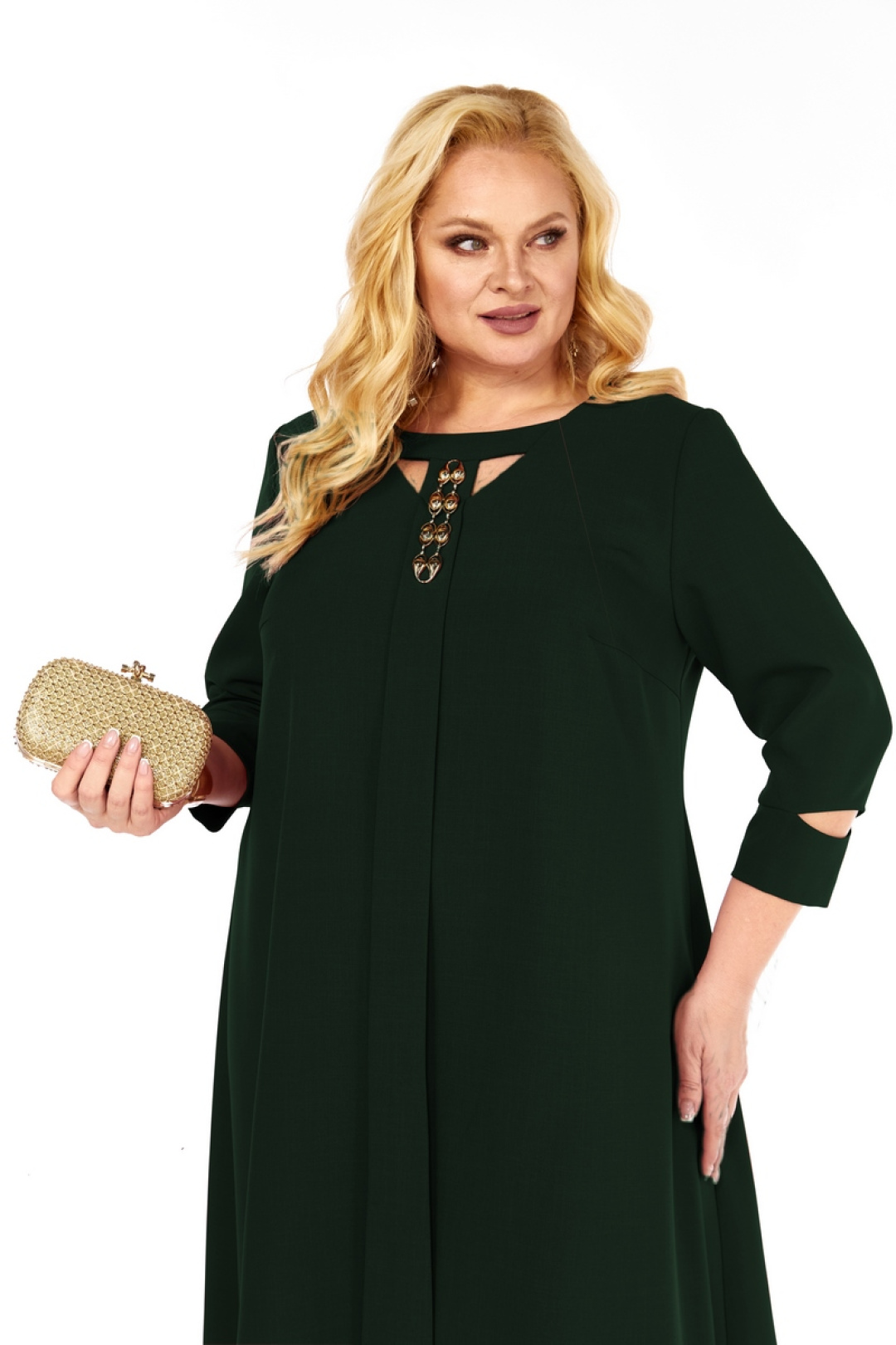 Платье Милора Стиль 1408 зеленый - фото 3