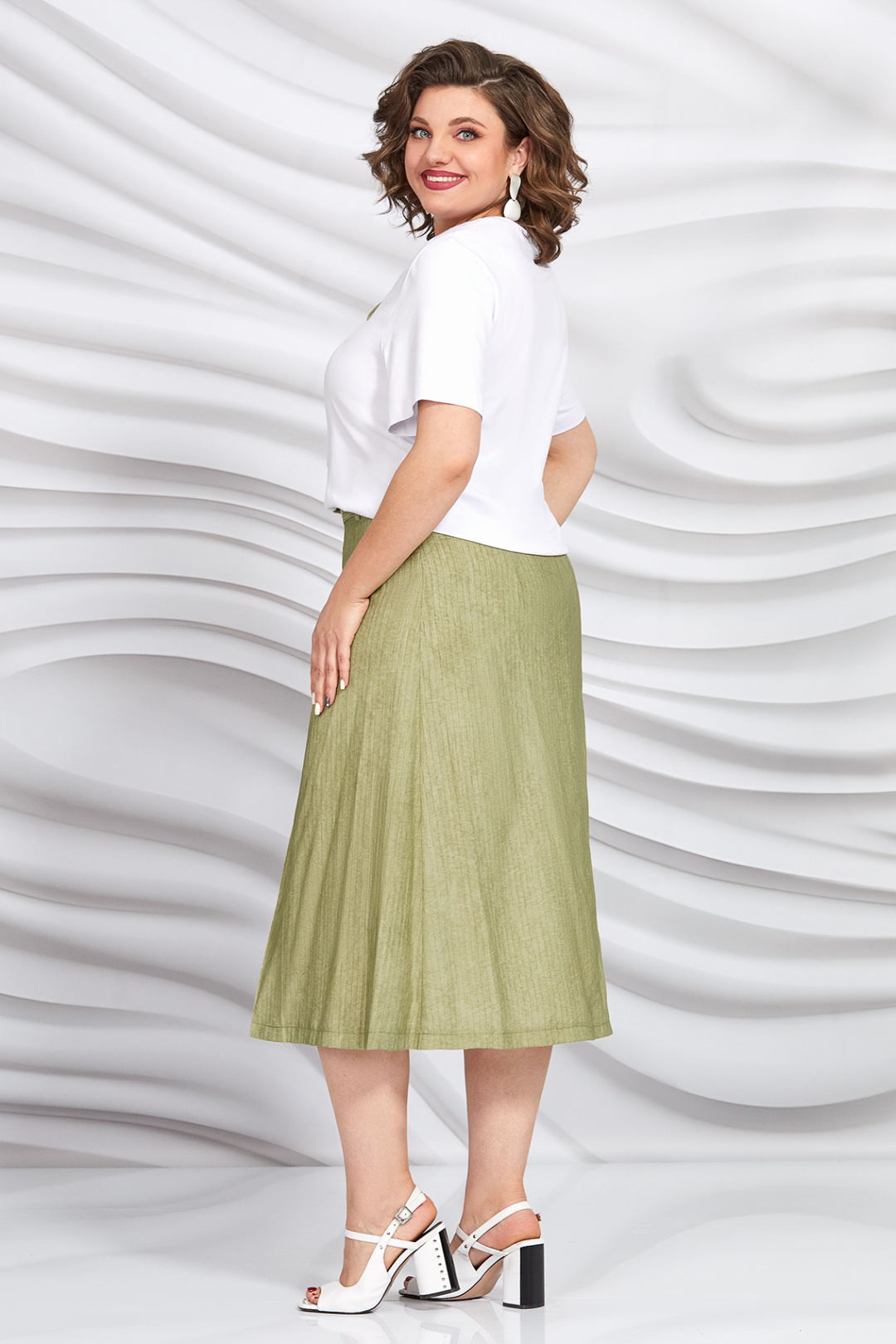 Платье Mira Fashion 5423-4 хаки - фото 2