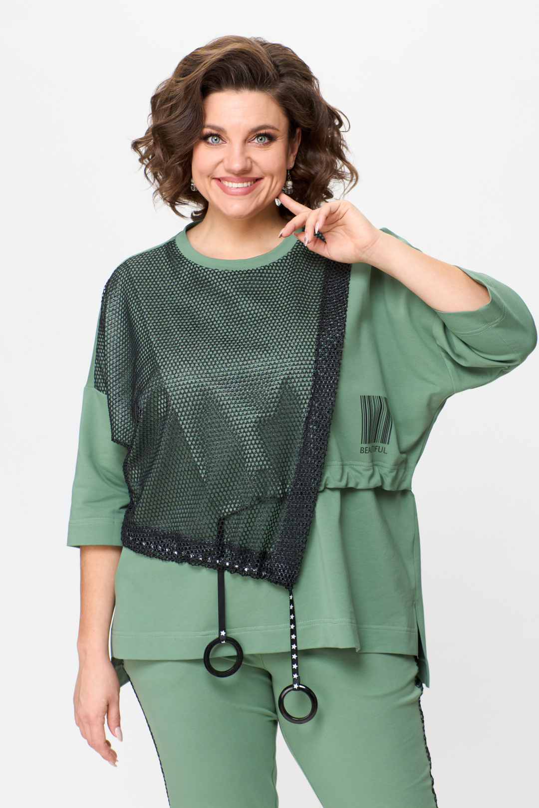 Костюм Мишель Шик 1329/1 нефрит - фото 6