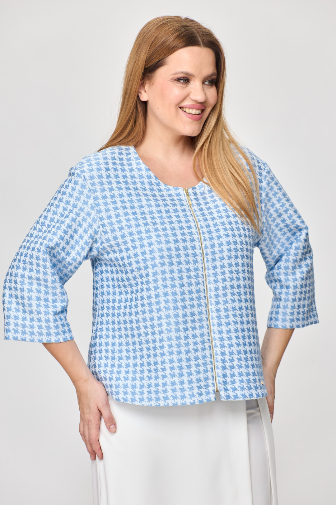 Костюм Мишель Шик 1335/1 голубой, белый - фото 6