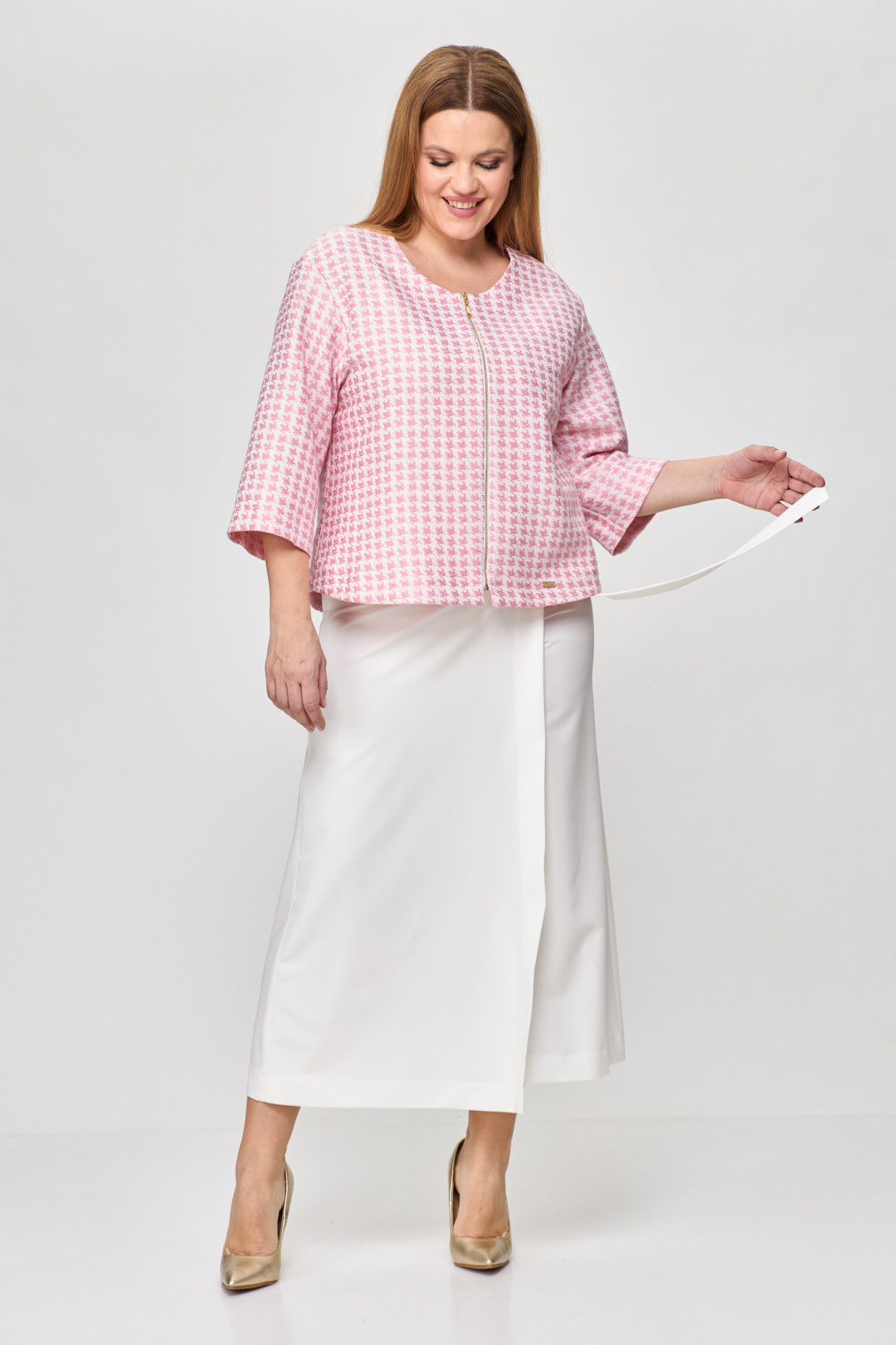 Костюм Мишель Шик 1335/1  розовый, белый - фото 1