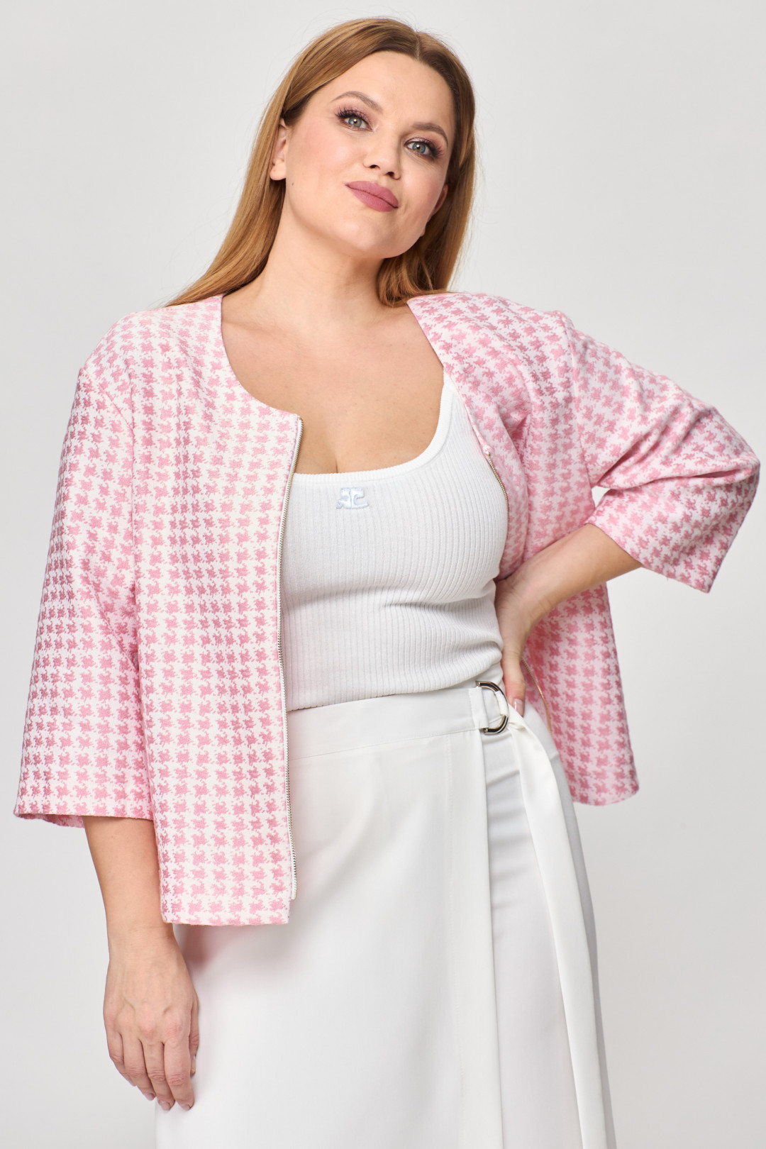 Костюм Мишель Шик 1335/1  розовый, белый - фото 6