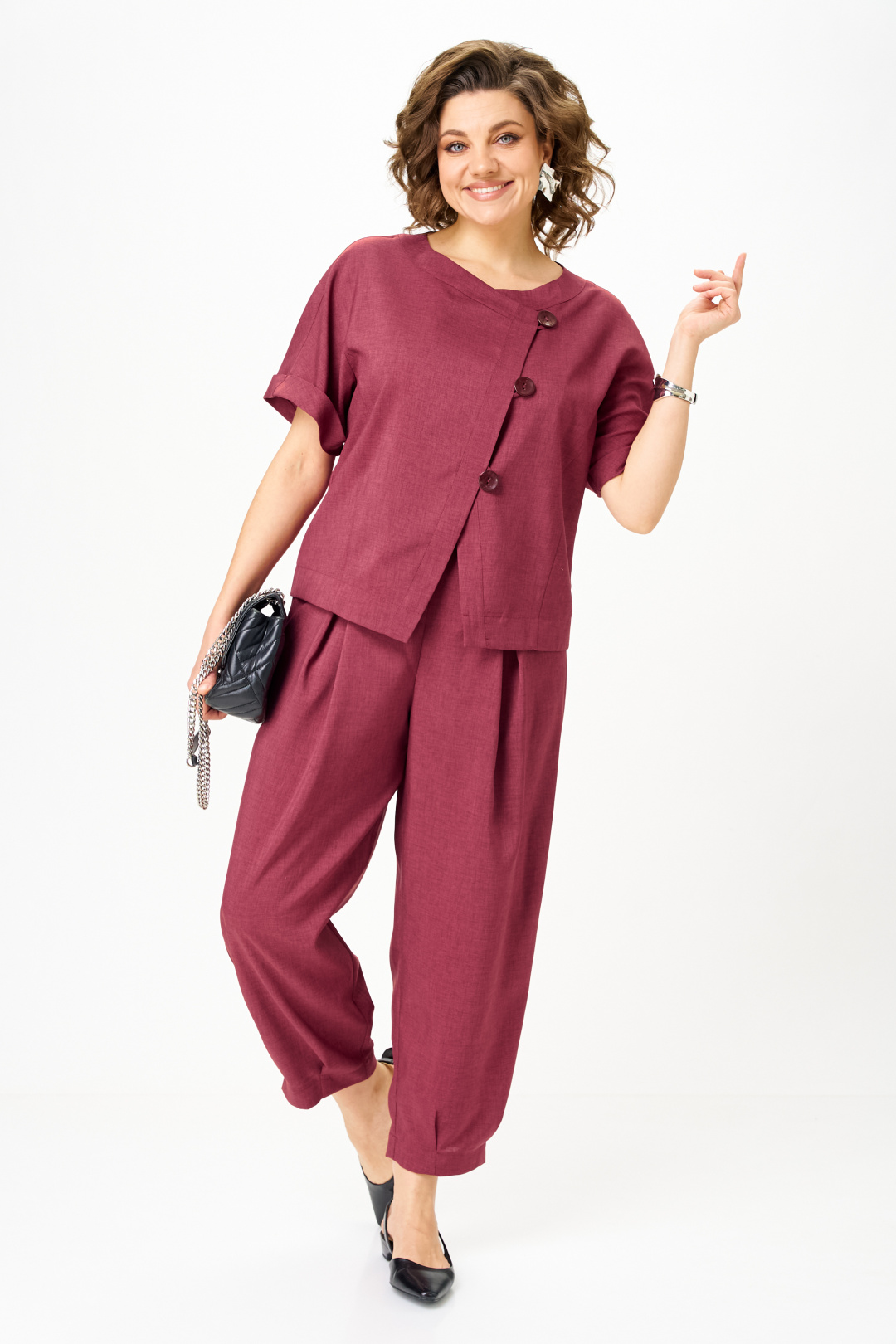 Костюм Мишель Шик 1337-1 рубиновый - фото 2