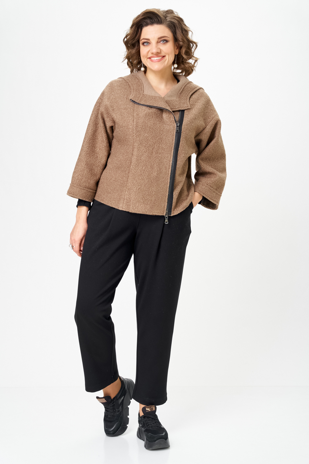 Костюм Мишель Шик 1357-2 капучино + черный - фото 1