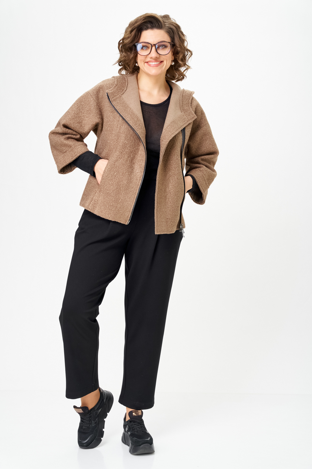 Костюм Мишель Шик 1357-2 капучино + черный - фото 2