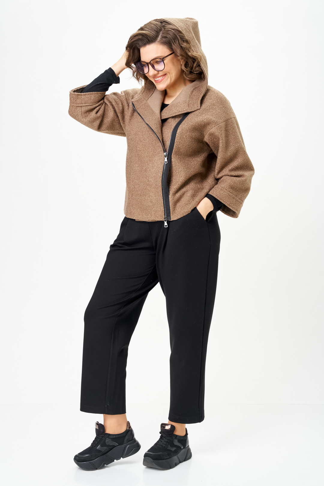 Костюм Мишель Шик 1357-2 капучино + черный - фото 3