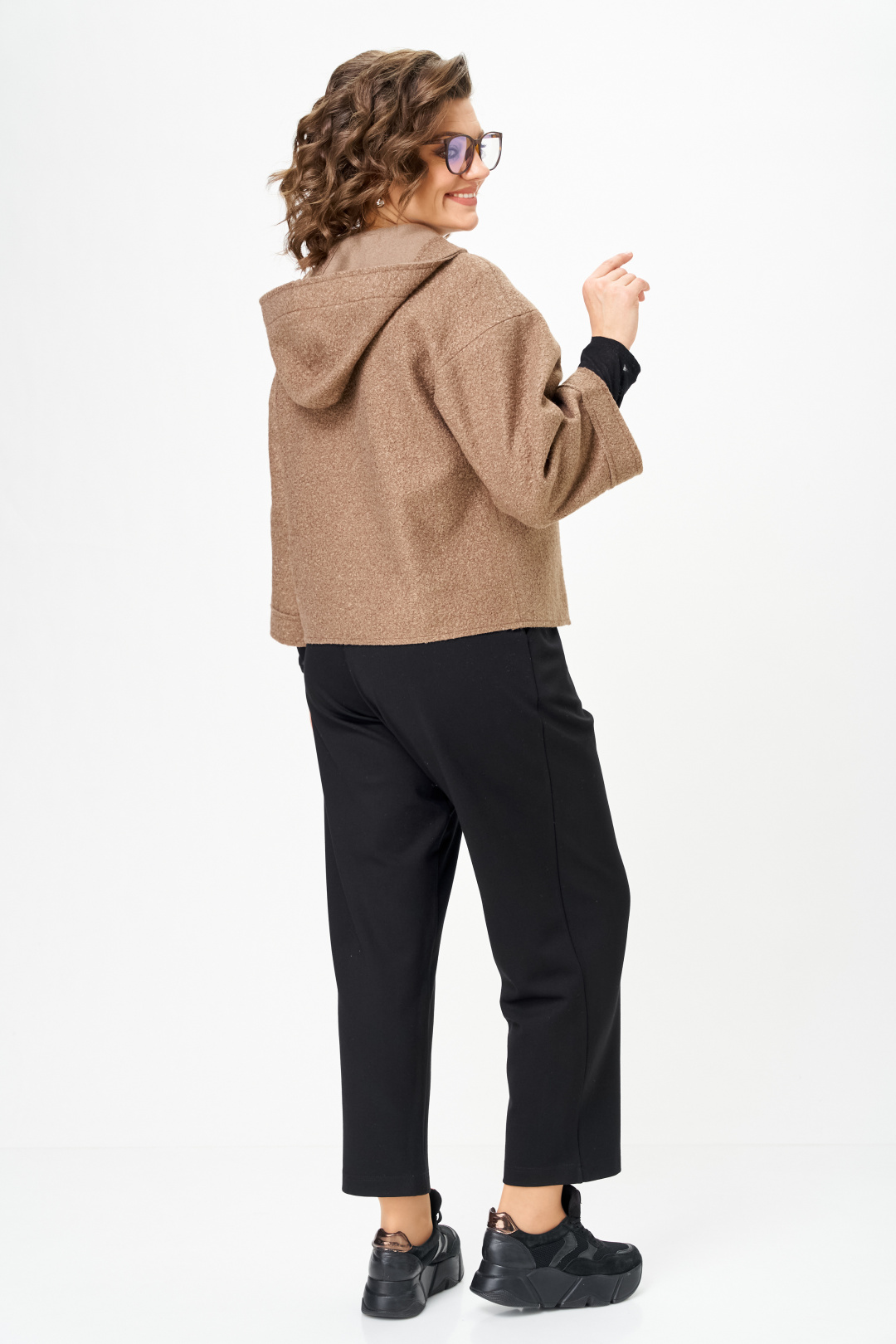 Костюм Мишель Шик 1357-2 капучино + черный - фото 4