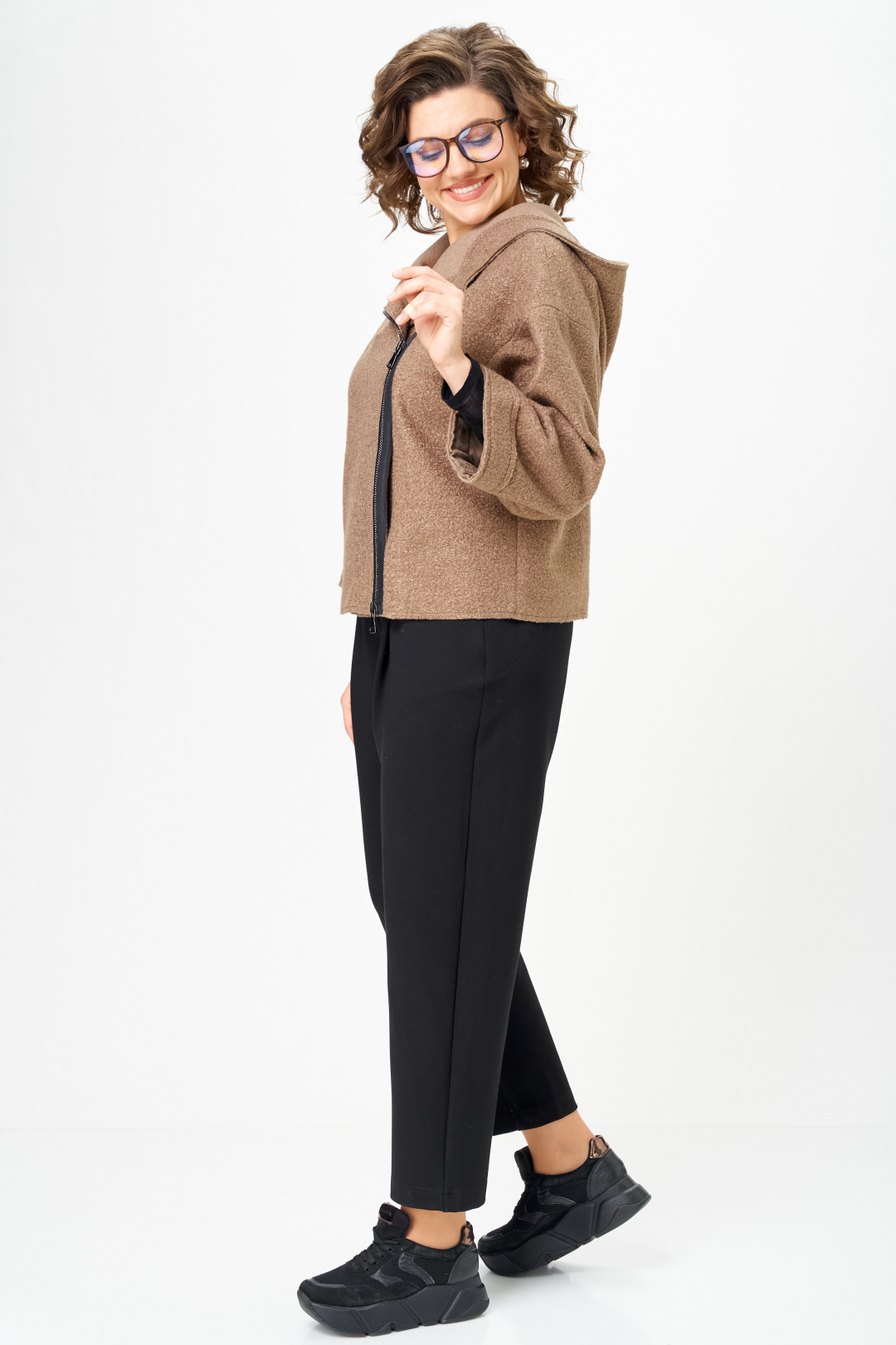 Костюм Мишель Шик 1357-2 капучино + черный - фото 5