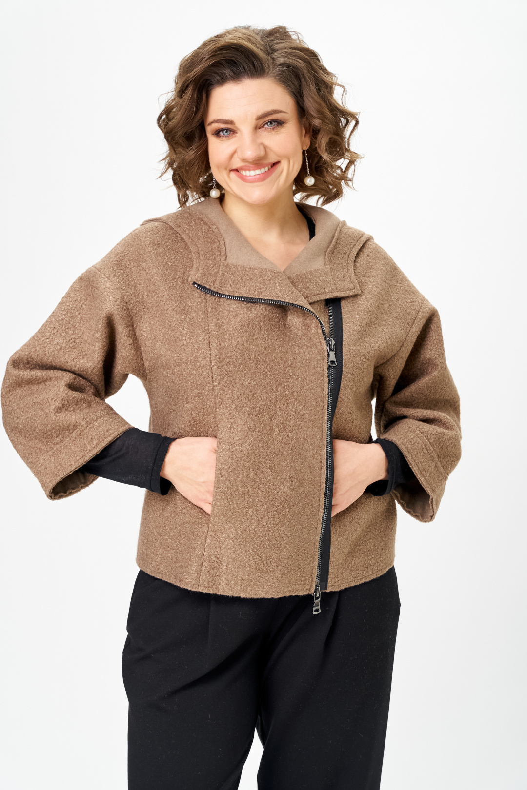 Костюм Мишель Шик 1357-2 капучино + черный - фото 6