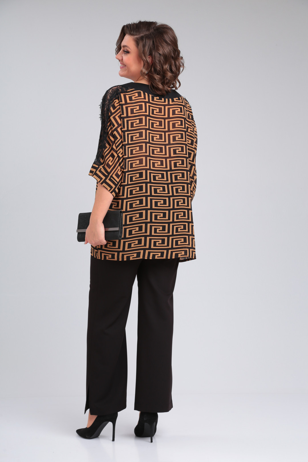 Костюм Мишель Шик 1364 черный, горчичный - фото 5