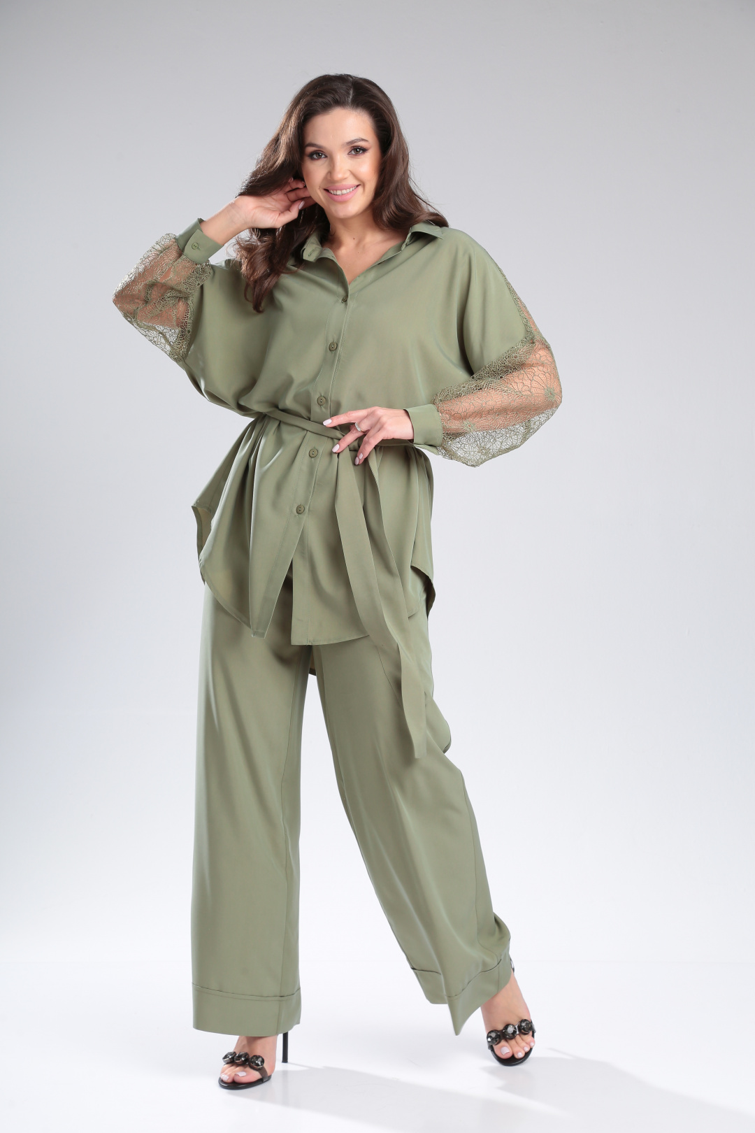 Костюм Мишель Шик 1369 хаки - фото 2