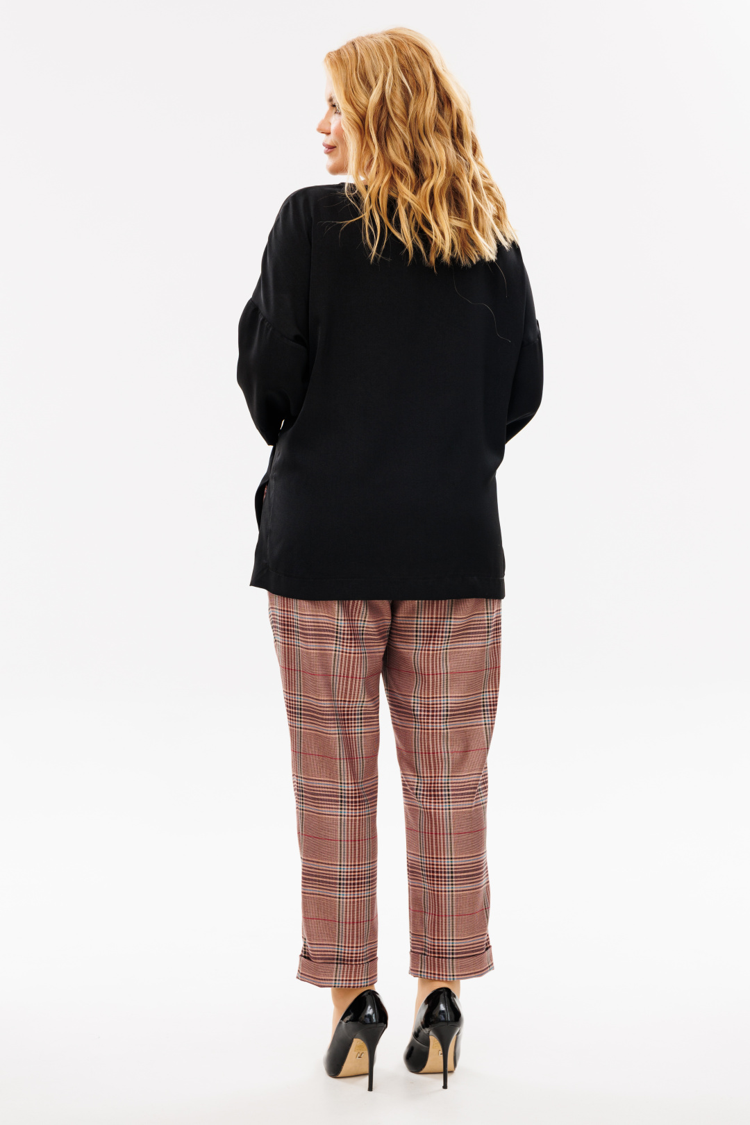 Костюм Мишель Шик 1391 бордо, черный - фото 5