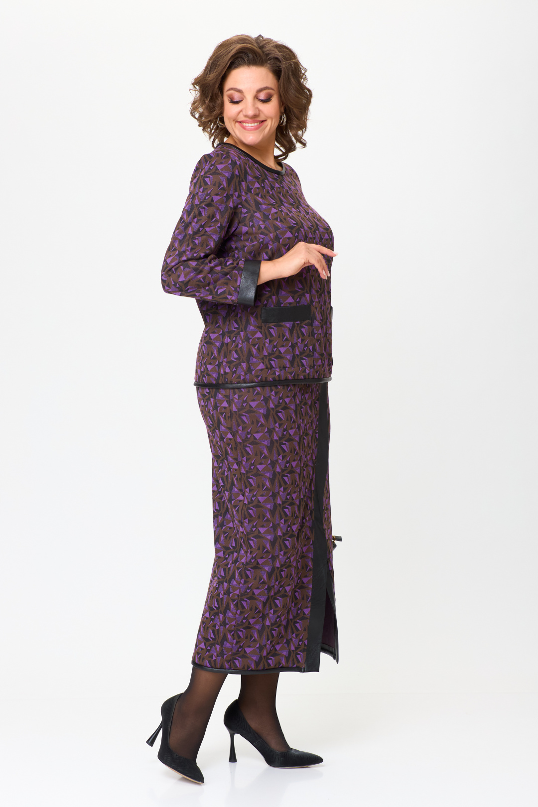 Костюм Мишель Шик 1394 шоколад, фиолет - фото 5