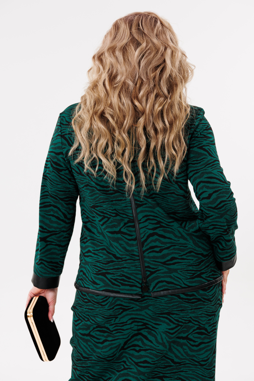 Костюм Мишель Шик 1394 зеленый, зебра - фото 5