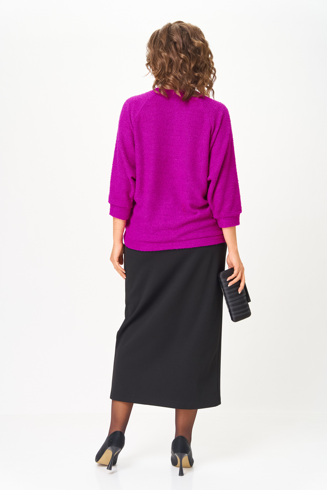 Костюм Мишель Шик 1407 пурпурный + черный - фото 5