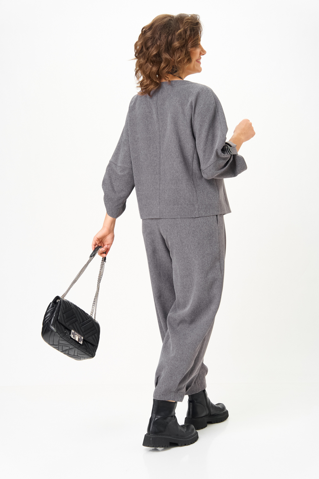 Костюм Мишель Шик 1436-1 светло-серый - фото 4