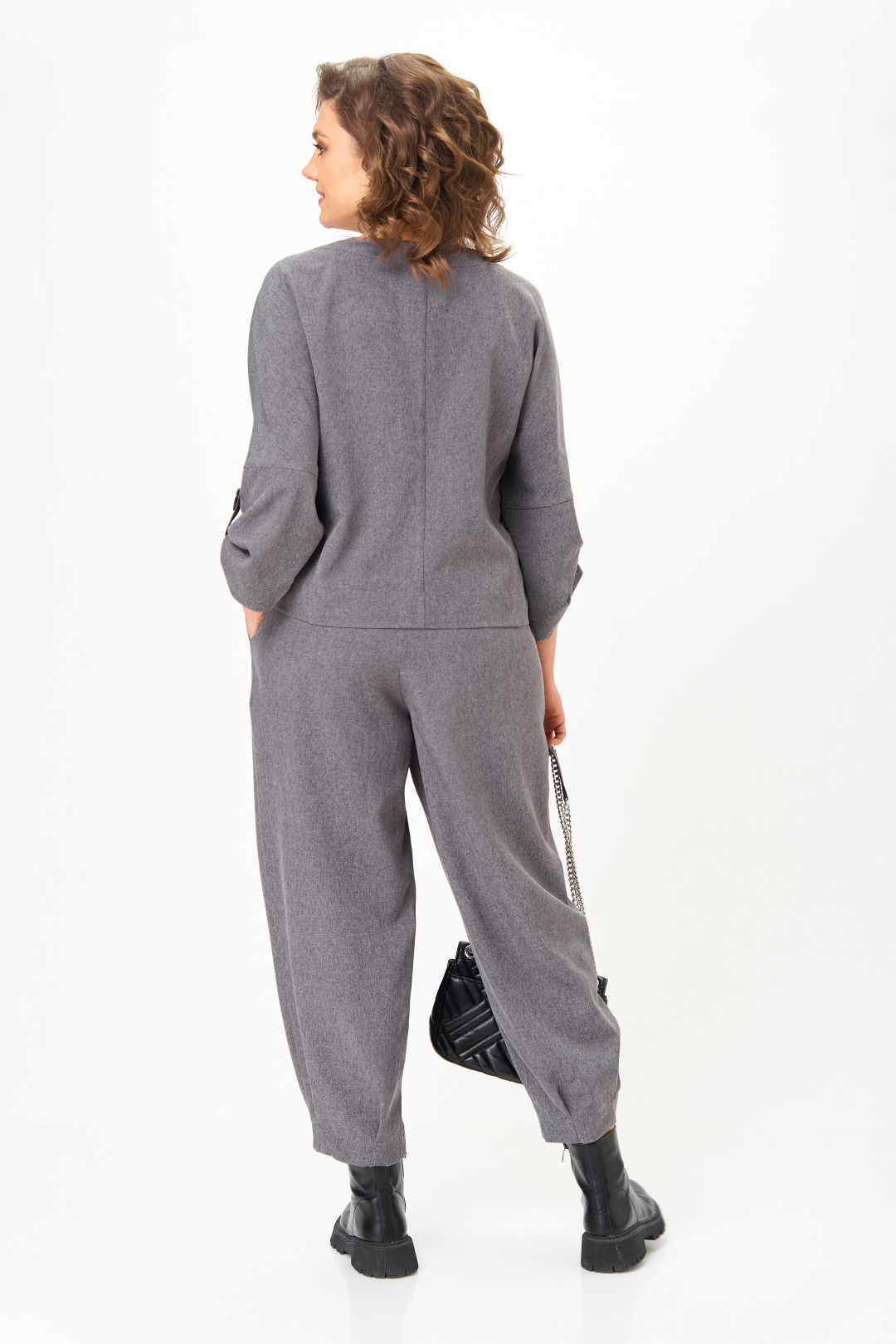 Костюм Мишель Шик 1436-1 светло-серый - фото 5