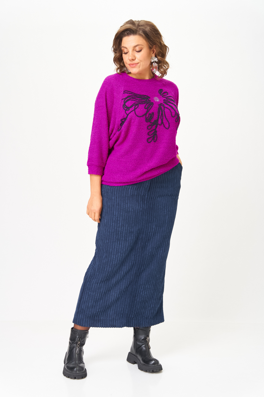 Костюм Мишель Шик 1442 пурпурный + синий - фото 2