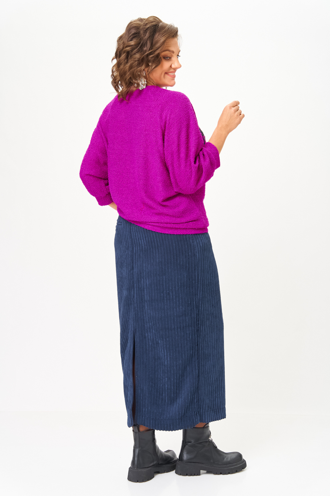 Костюм Мишель Шик 1442 пурпурный + синий - фото 4