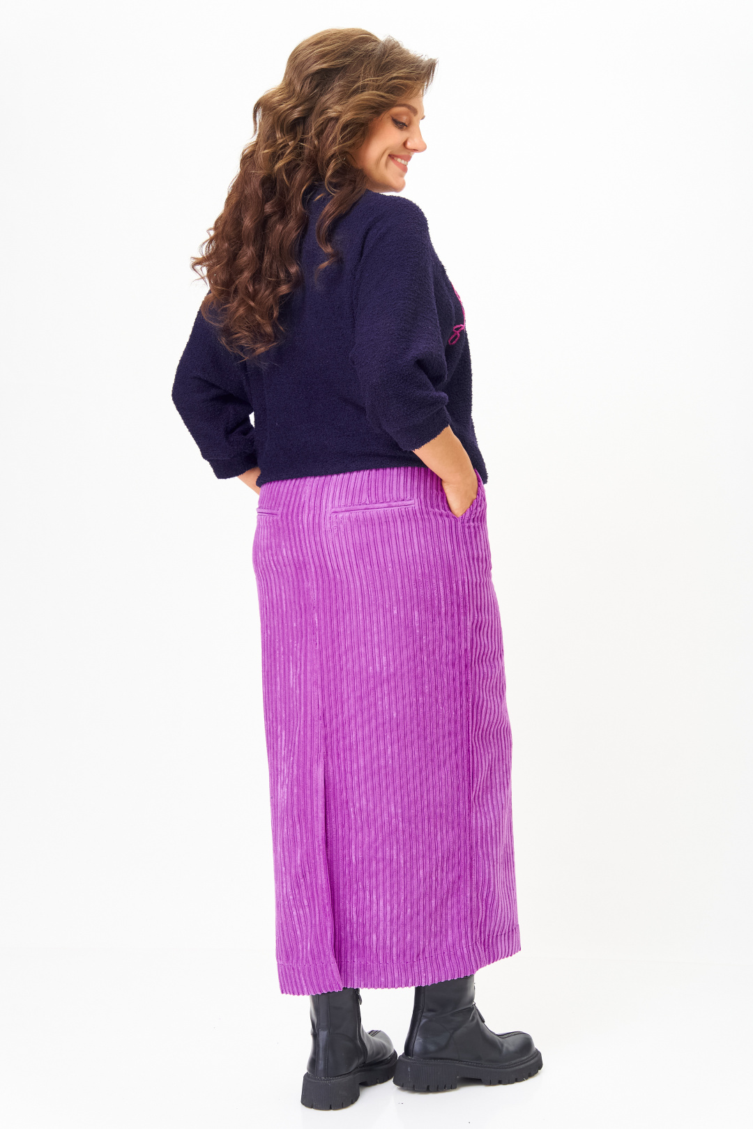 Костюм Мишель Шик 1442 синий + пурпурный - фото 4