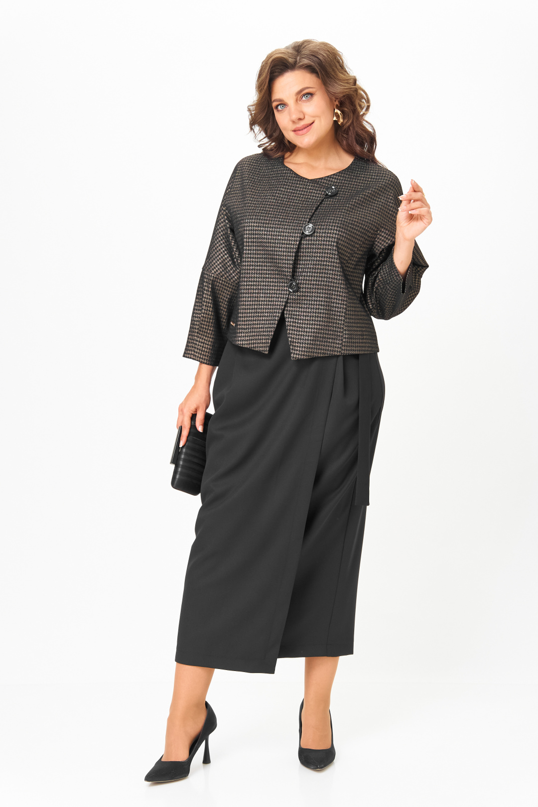 Костюм Мишель Шик 1443 черный + золото