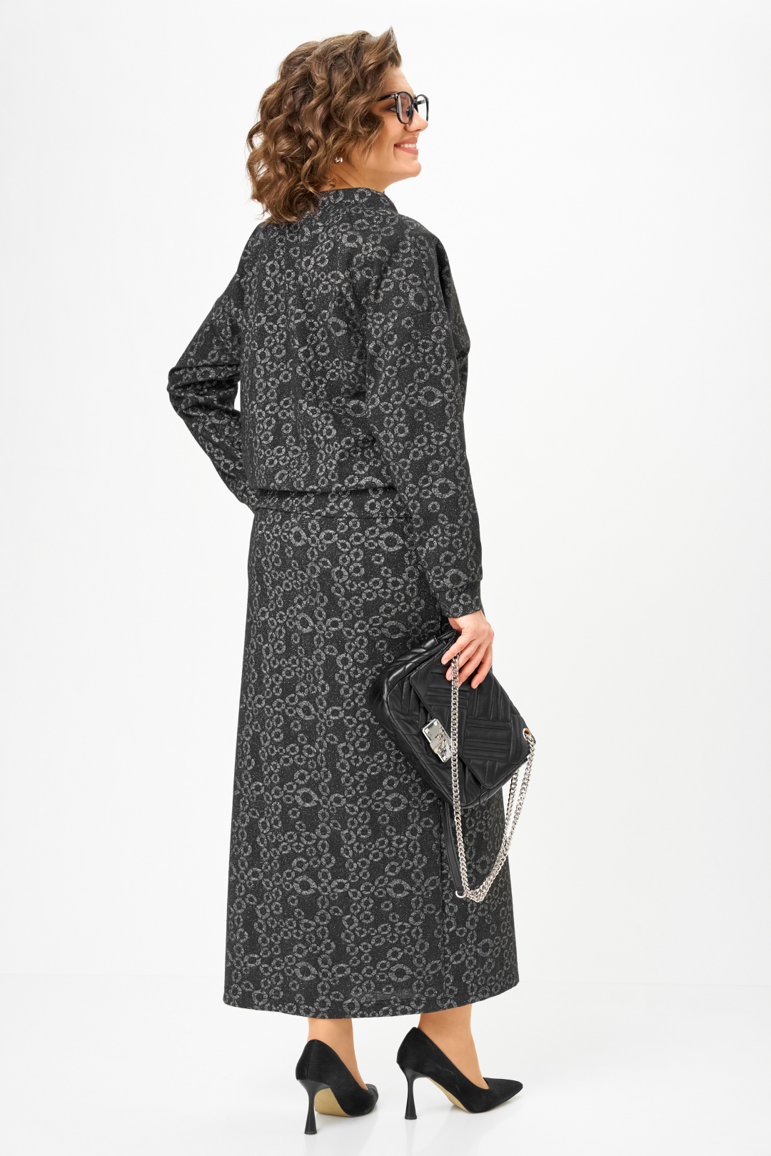 Костюм Мишель Шик 1444 темное серебро - фото 4