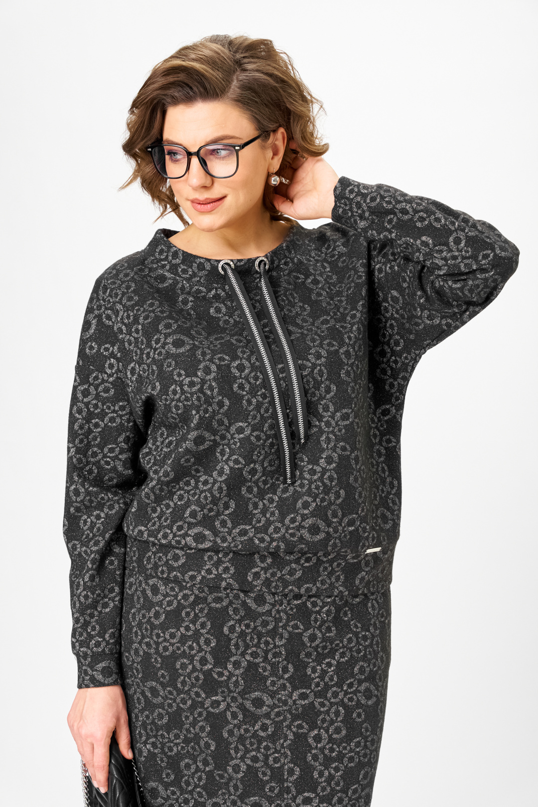 Костюм Мишель Шик 1444 темное серебро - фото 6