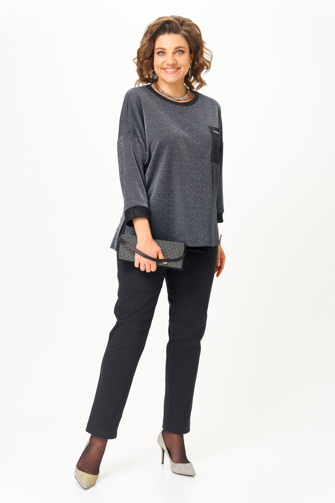 Костюм Мишель Шик 1445 темно-синий - фото 1