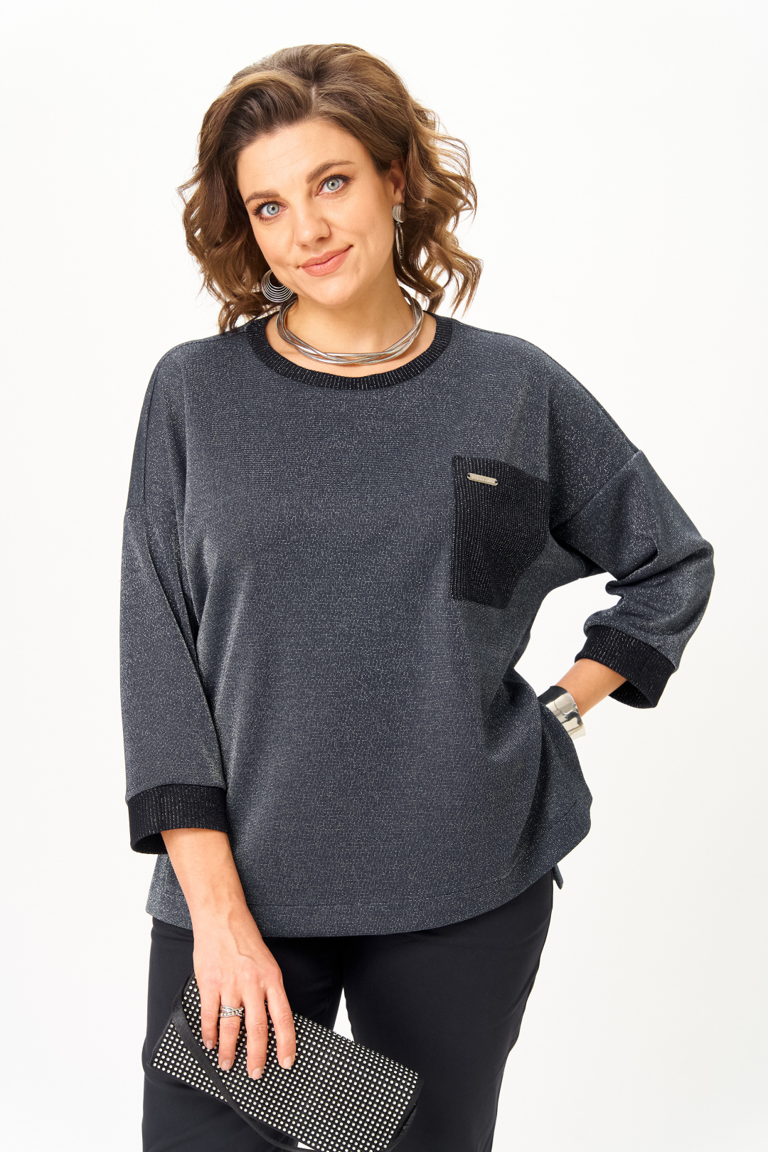 Костюм Мишель Шик 1445 темно-синий - фото 3