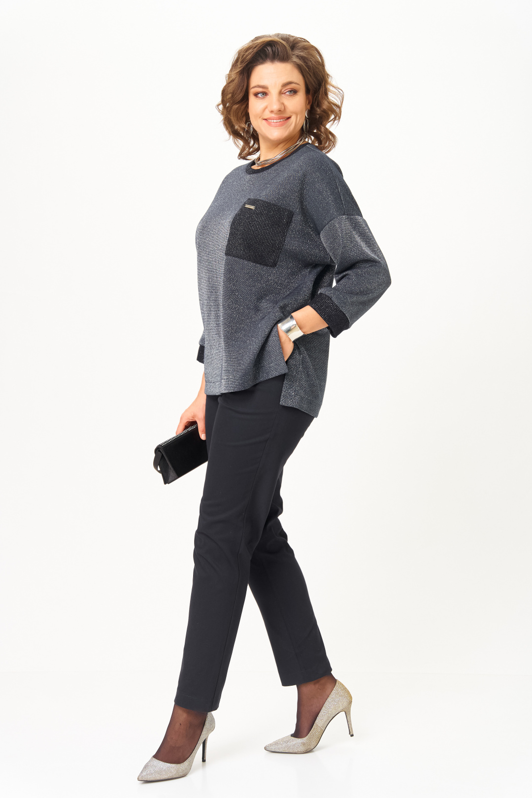 Костюм Мишель Шик 1445 темно-синий - фото 4