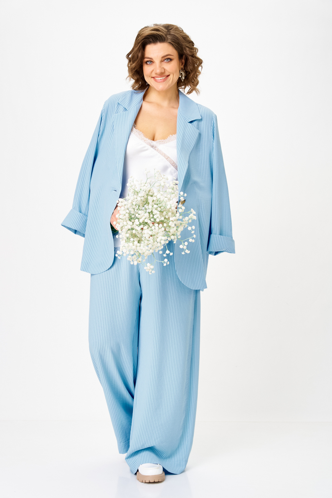 Костюм Мишель Шик 1446 небесно-голубой - фото 2