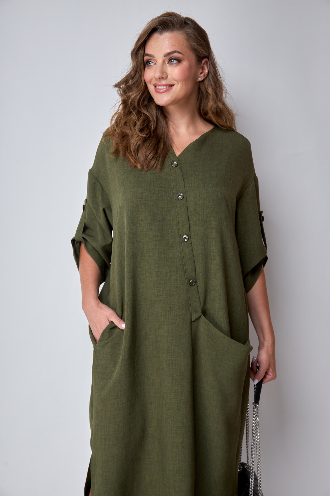 Платье Мишель Шик 2094/2 хаки - фото 5