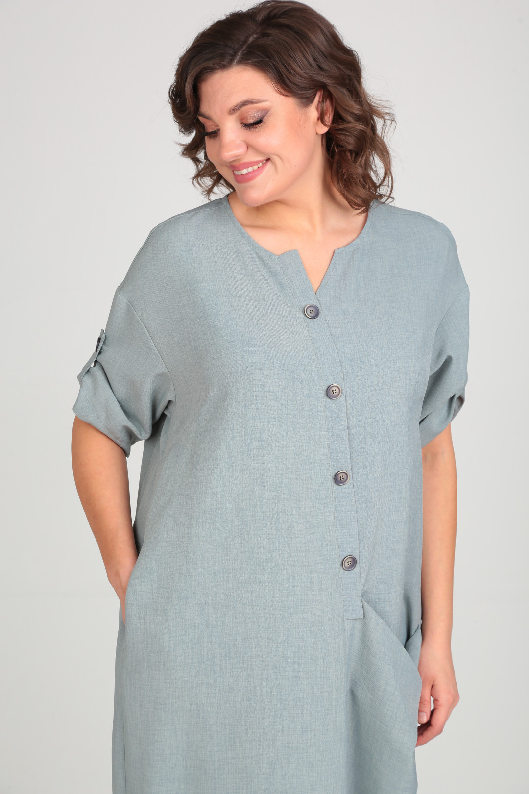 Платье Мишель Шик 2094/3 серо-зеленый - фото 3