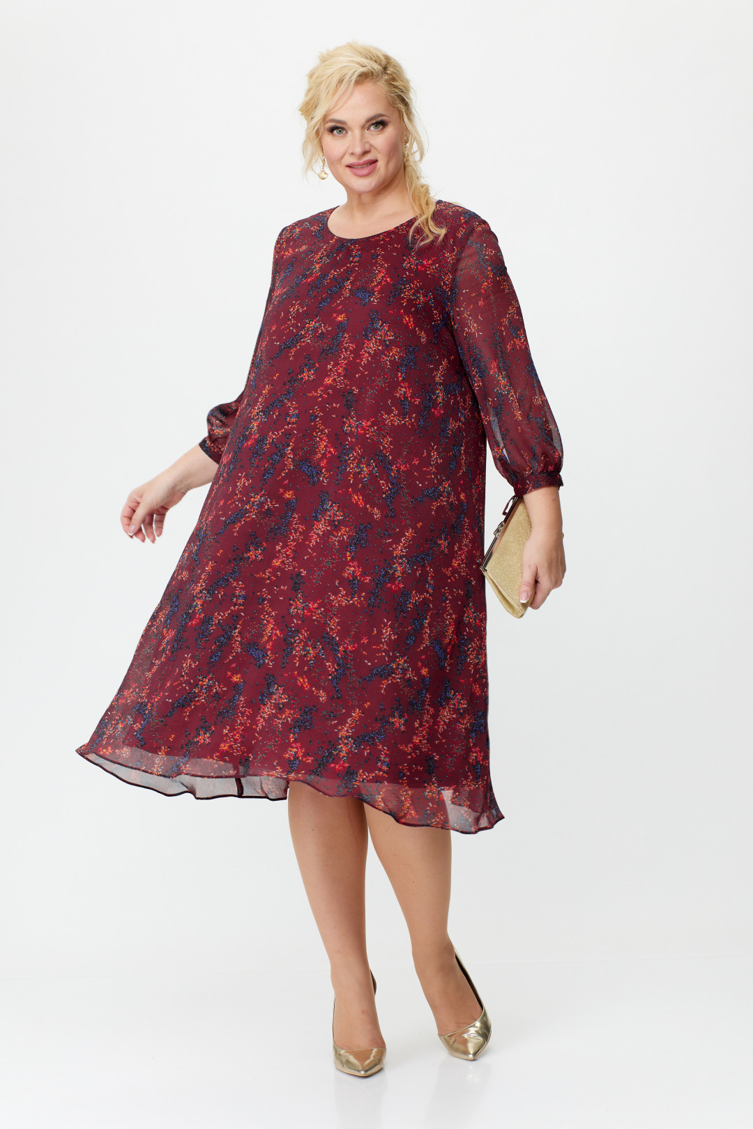 Платье Мишель Шик 2127 бордовый - фото 3