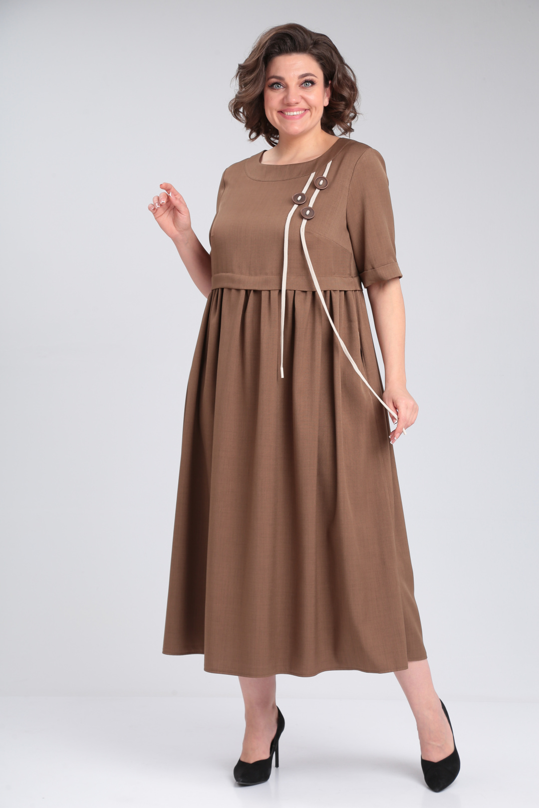 Платье Мишель Шик 2132/1 коричневый - фото 1