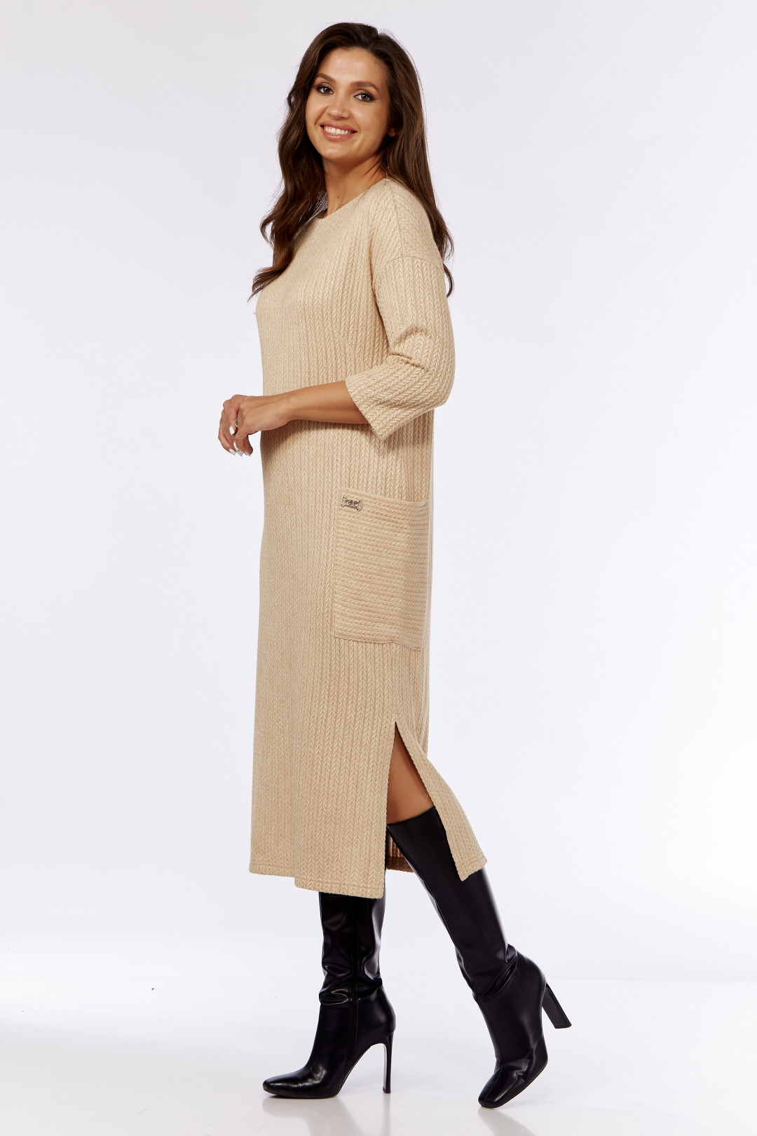 Платье Мишель Шик 2135 бежевый - фото 3