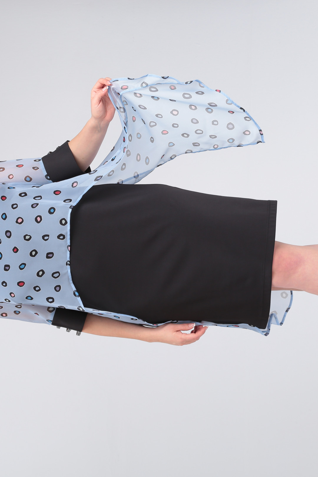 Платье Мишель Шик 2136 черный, голубой - фото 1