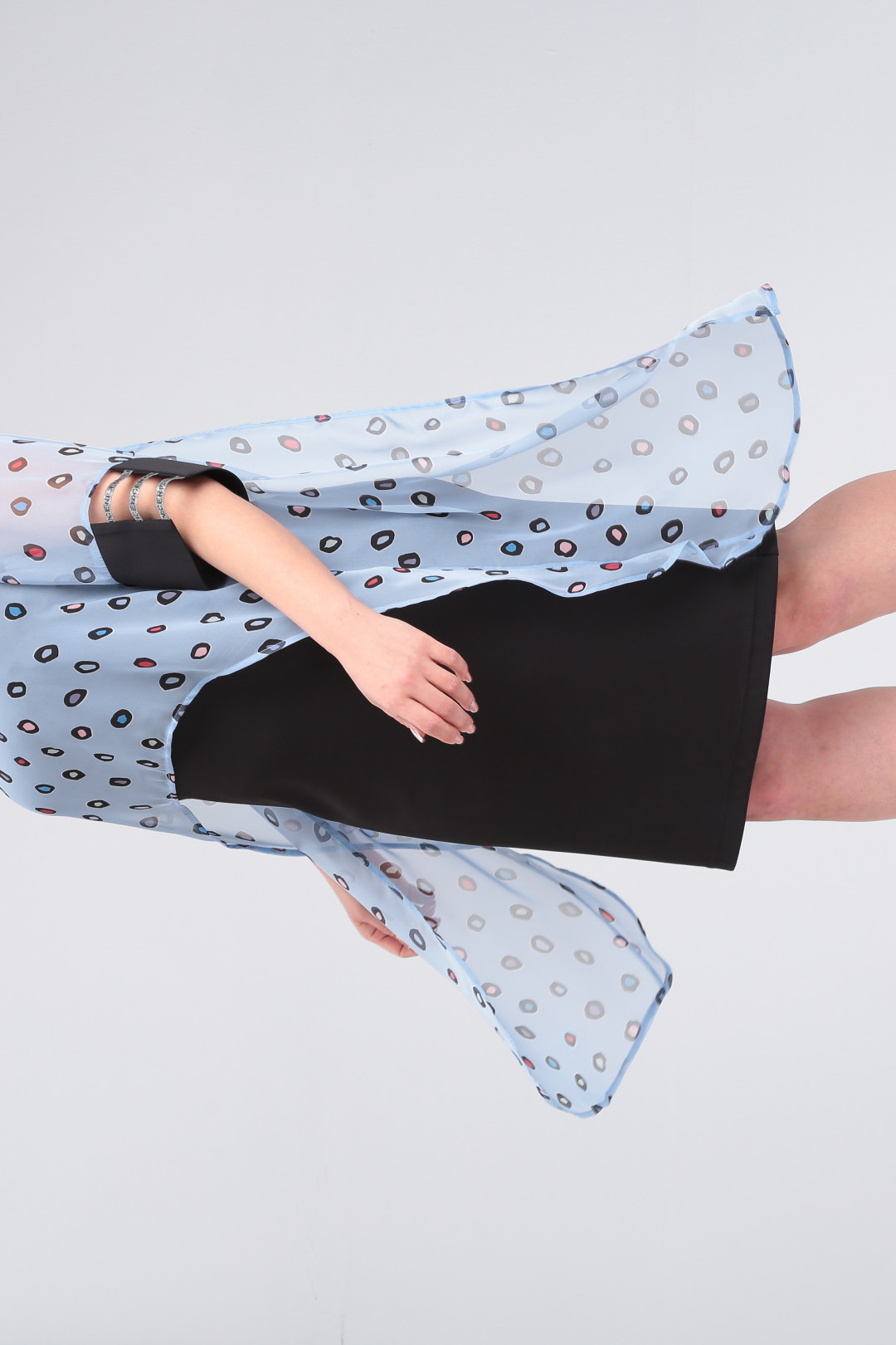 Платье Мишель Шик 2136 черный, голубой - фото 2