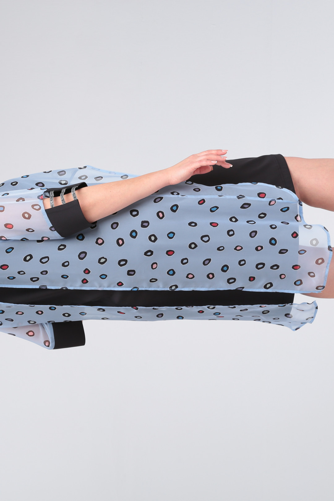 Платье Мишель Шик 2136 черный, голубой - фото 6