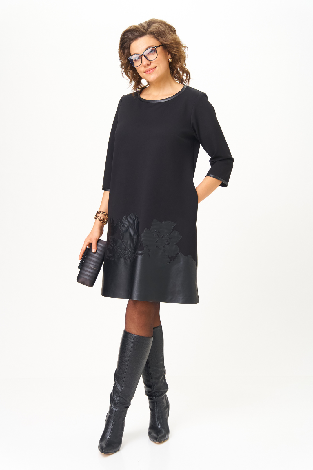 Платье Мишель Шик 2140-1 черный - фото 2