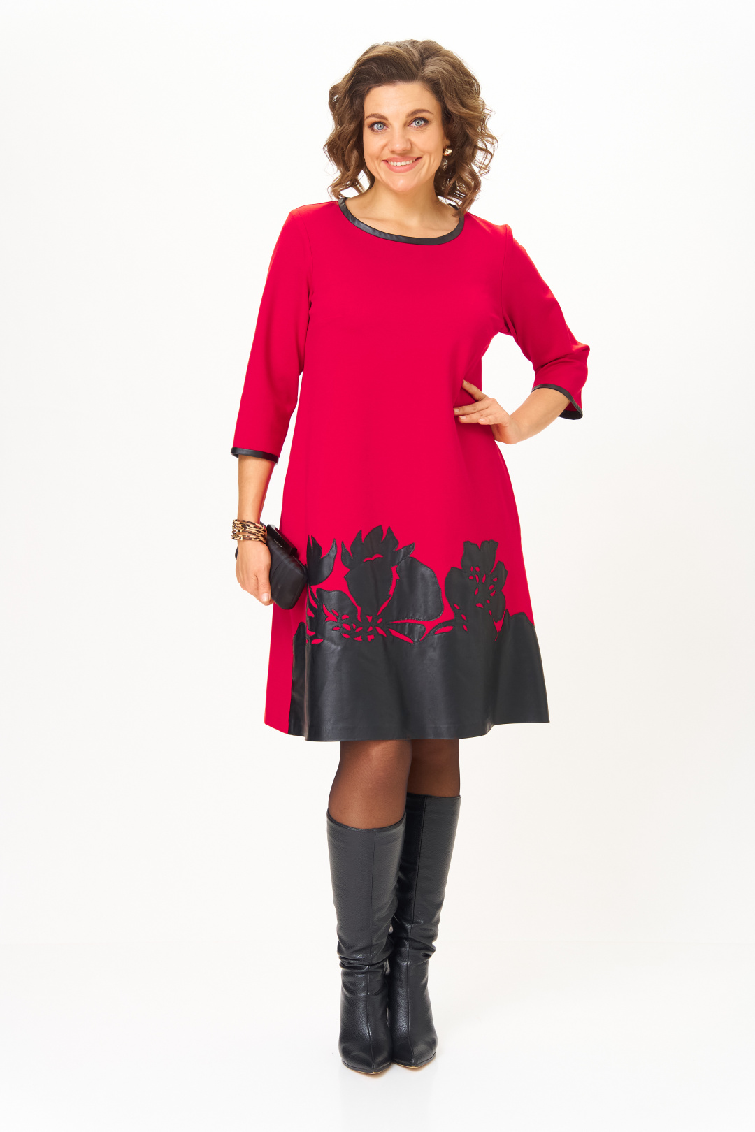 Платье Мишель Шик 2140/1 красный - фото 1