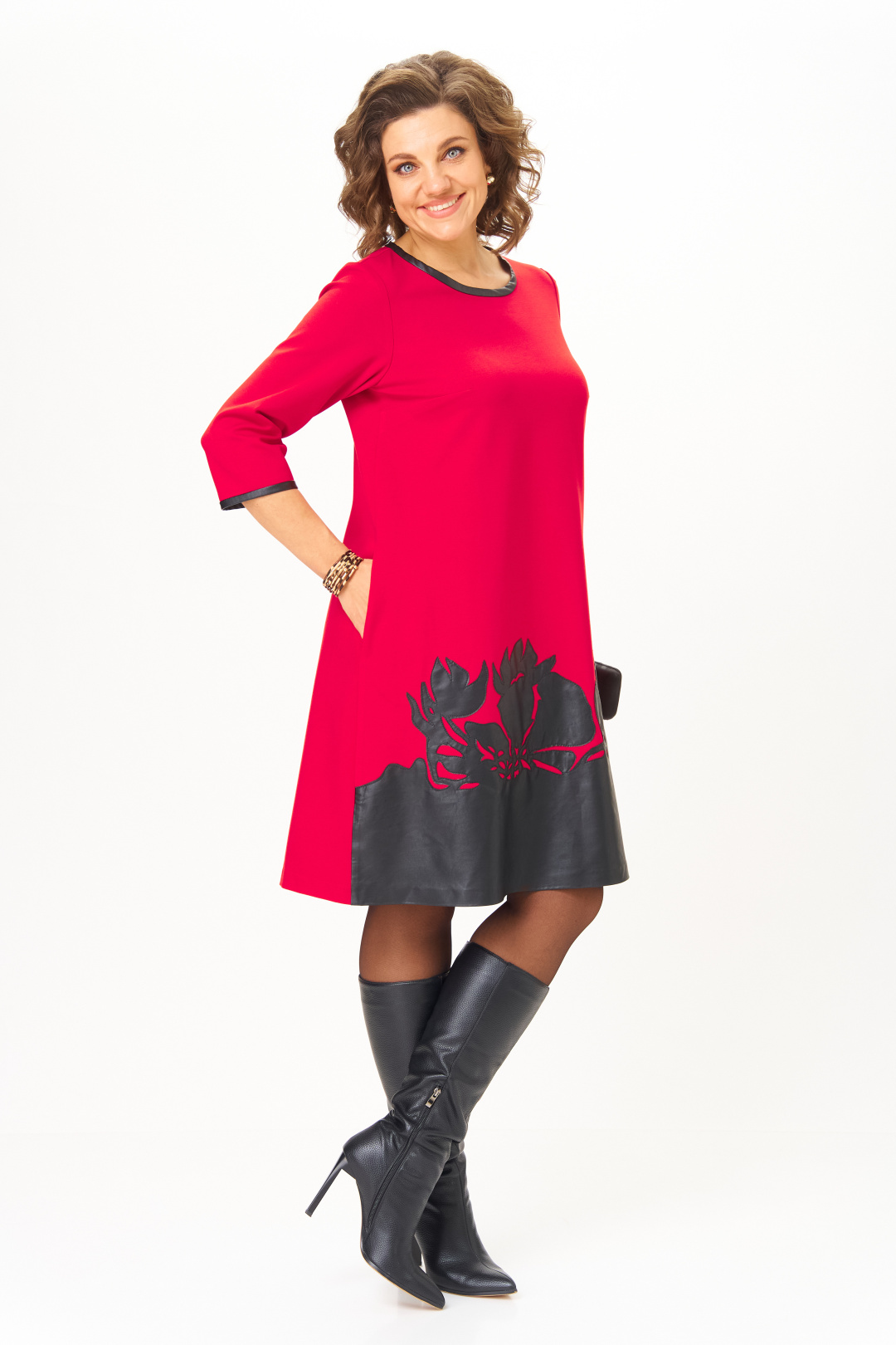 Платье Мишель Шик 2140/1 красный - фото 3